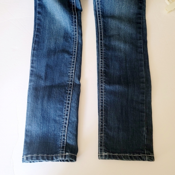 Red Camel skinny jeans size 7 juniors stretch embellished bling 30.5" inseam - Picture 6 of 11
